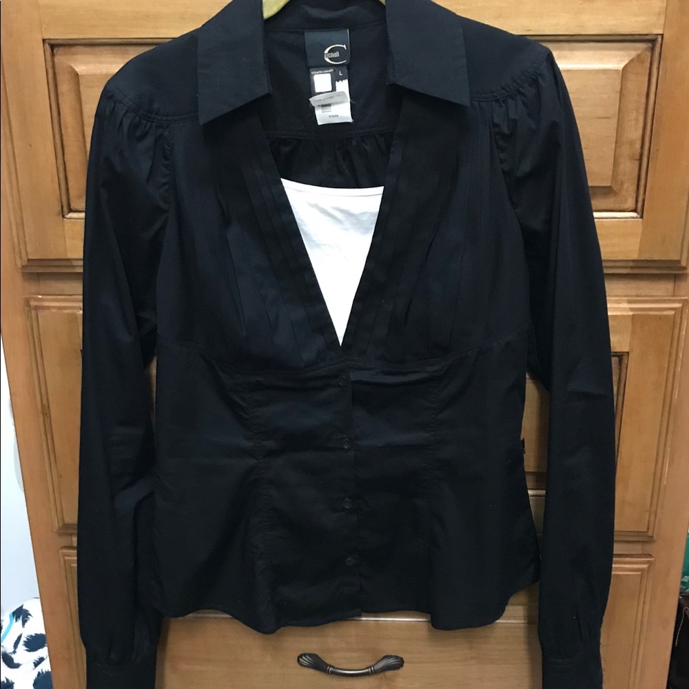 Size L Just Cavalli Black Blouse